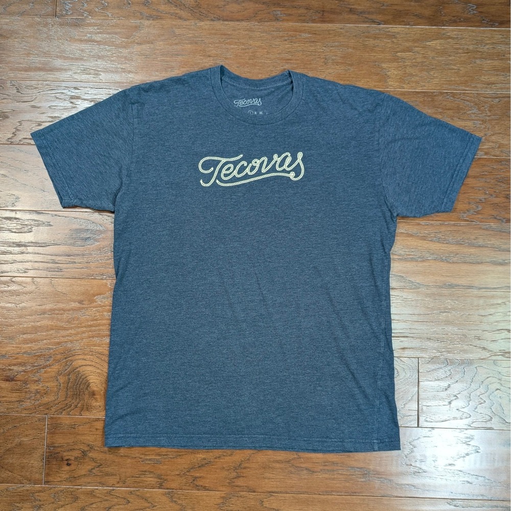 Tecovas Mens Rope Logo T-Shirt Heather Navy Blue‎ Western Tee Large 20x27